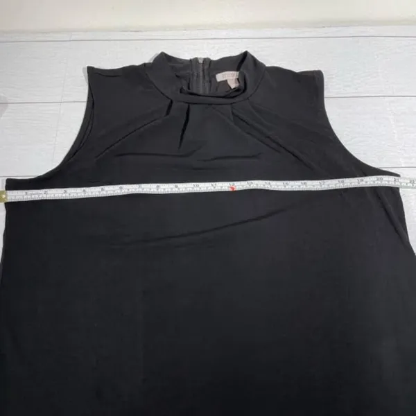 Roz & Ali Black Sleeveless High Neck Blouse Size Large - Image 6