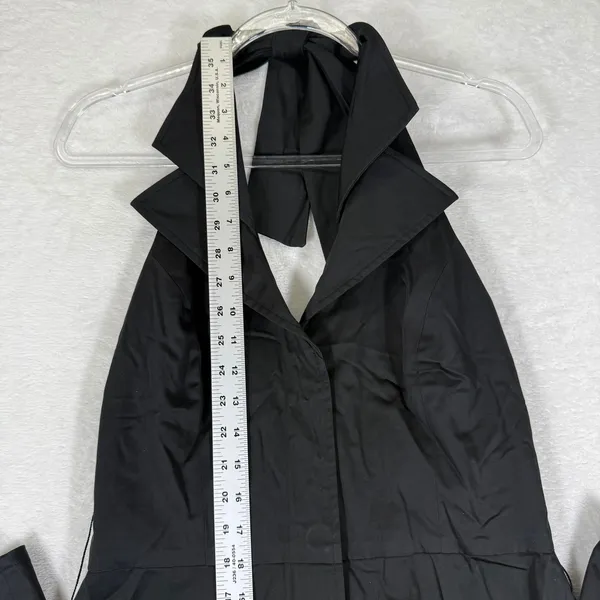 Alice + Olivia‎ Black Halter Wide Leg Jumpsuit Collared Backless Formal 8 - Image 6