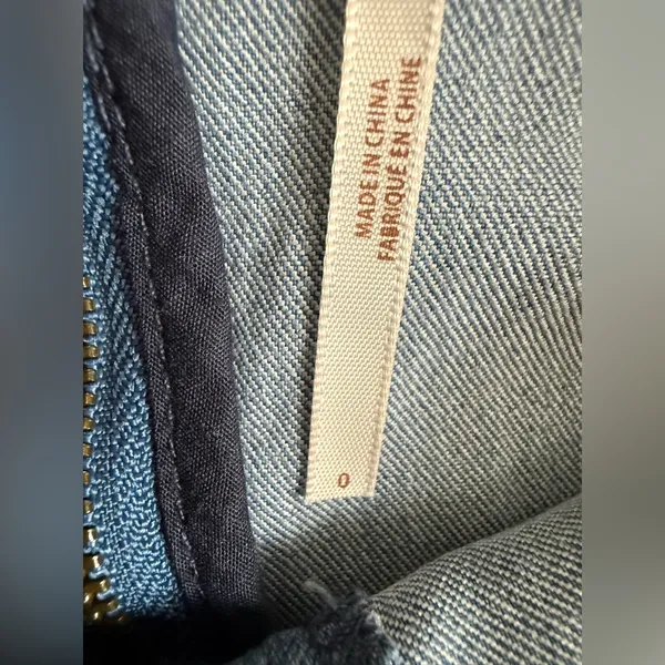 Free People Two-Tone‎ Denim Mini Skirt Size 0 - Image 7