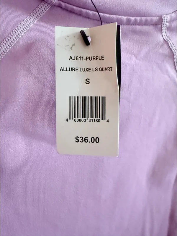 allure purple long sleeve crop shirt - Image 3