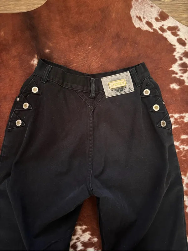 Vintage‎ Lawman black denim jeans size 25 - Image 10