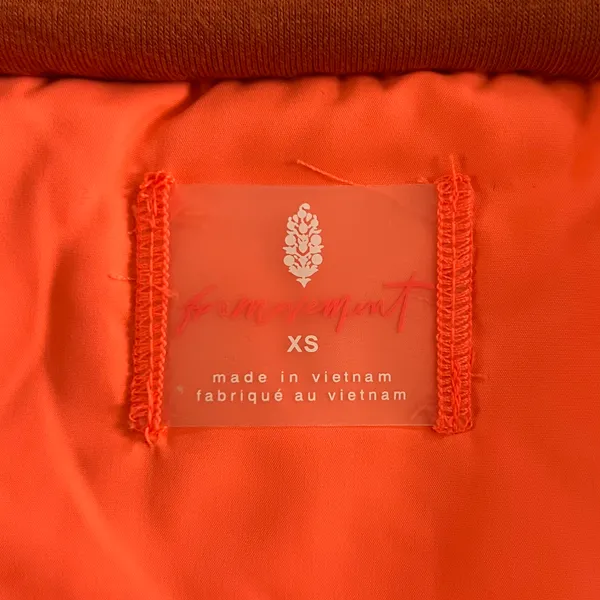 Free People Movement Lead The Pack Neon Coral Combo Pullover Fleece Jacket - Image 9