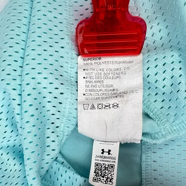 Under Armour Breathelux Mint Green Mesh Spaghetti Strap Tank Top‎ Size Small - Image 7