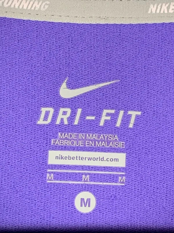 Nike Dri-FIT Womens Half Zip Pullover Purple Running Thumbholes Long Sleeve M - Image 8