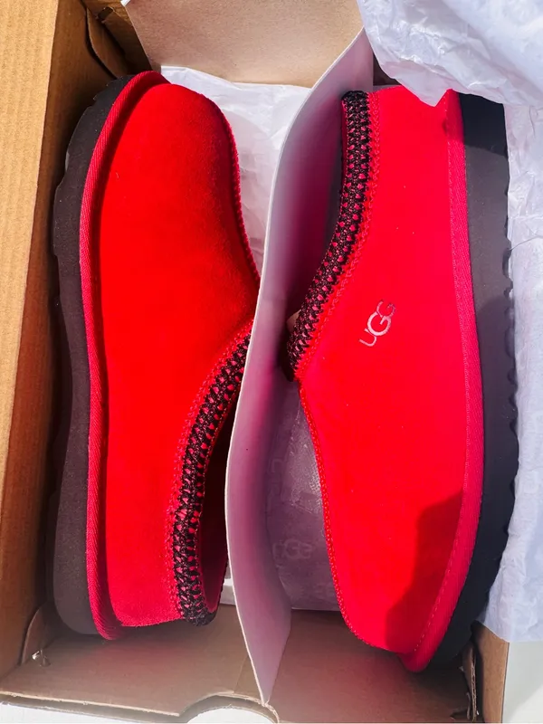 DEADSTOCK UGG Tasman II Slippers Kids 6/Womens 8 Strawberry Sorbet Samba Red♥️🔥 - Image 6