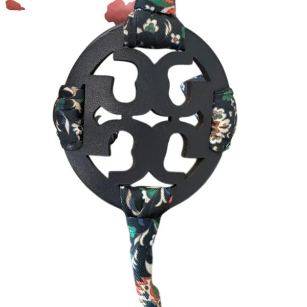 Tory Burch‎ Miller Scarf Sandals Navy Floral Ankle Strap 8 - Image 12