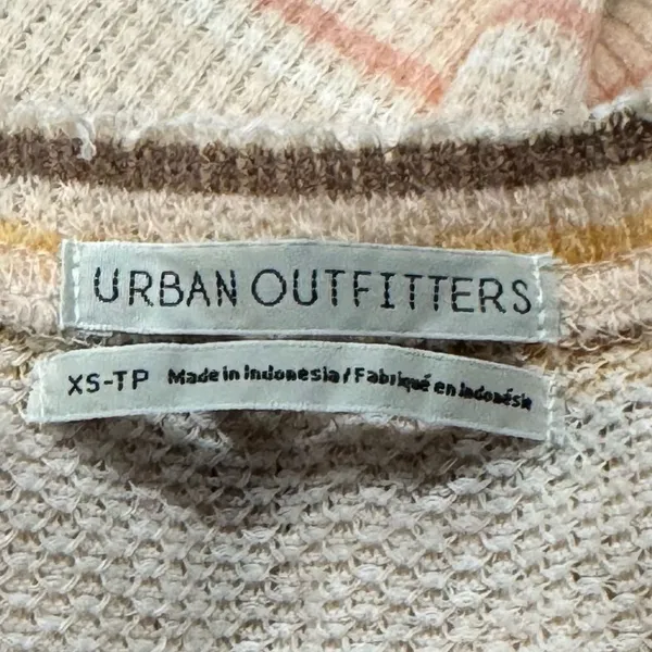 Urban Outfitters Waffle Knit Striped Oversized Cropped Cardigan Women’s XS - Image 2