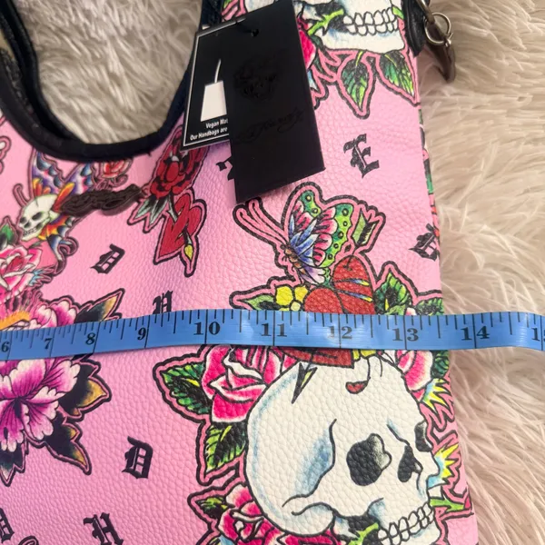 Ed Hardy Pink Skull Tattoo Tote Bag NWT - Y2K Biker Chic - Image 10
