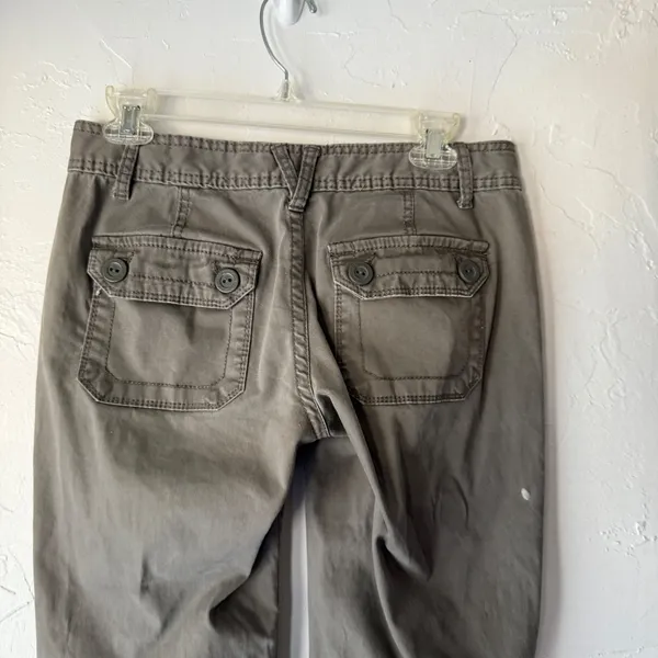 Aeropostale Vintage Y2k Cargo Pants Green Utility Pockets Straight 5/6‎ Low Rise - Image 5