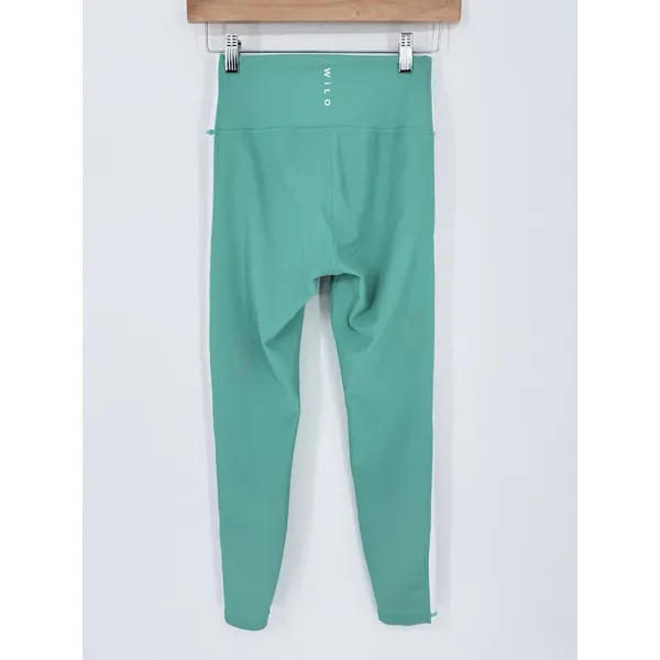 WILO‎ THE LABEL Anthropology COLOR BLOCK Ribbed 7/8 LEGGINGS SIZE SMALL Mint - Image 3