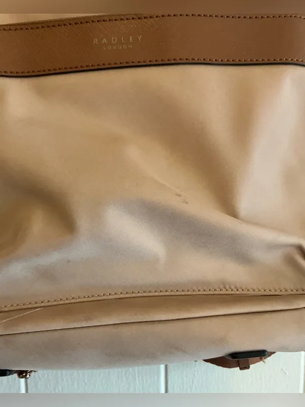 a Rare HTF Radley London Brown Nylon/leather Trim Backpack Bag - Image 2