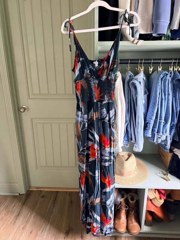 Patrons of Peace Tropical Print V-Neck Jumpsuit - Image 2