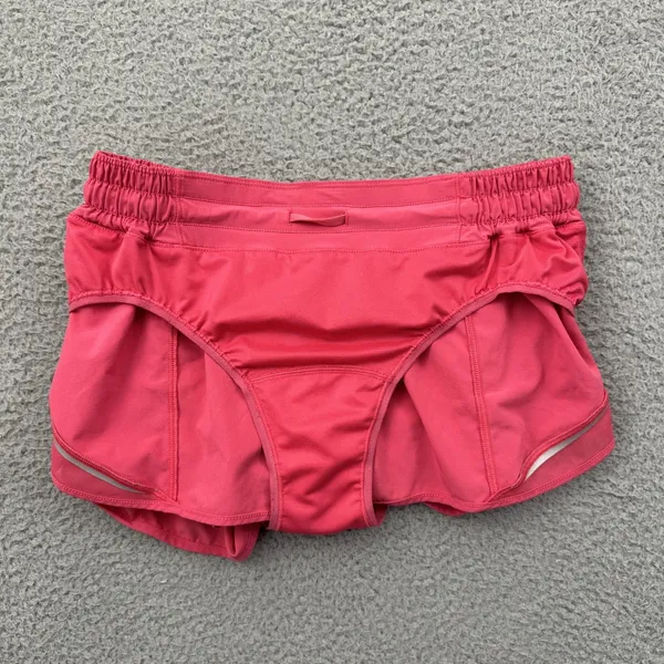 Lululemon Hotty Hot Shorts Low Rise 2.5" Lip Gloss Pink Athletic Women's 8 - Image 3