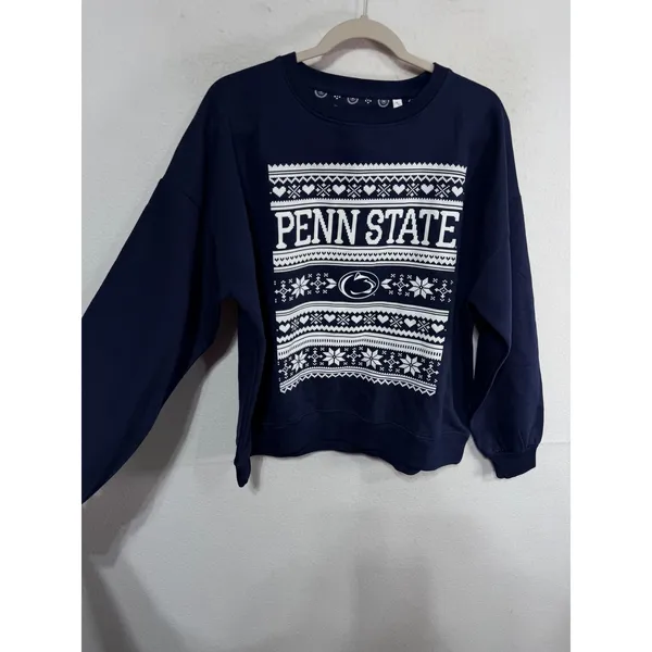 Pressbox NCAA Penn State Holiday Ugly Sweater XMas Christmas Collegiate Med Navy - Image 6