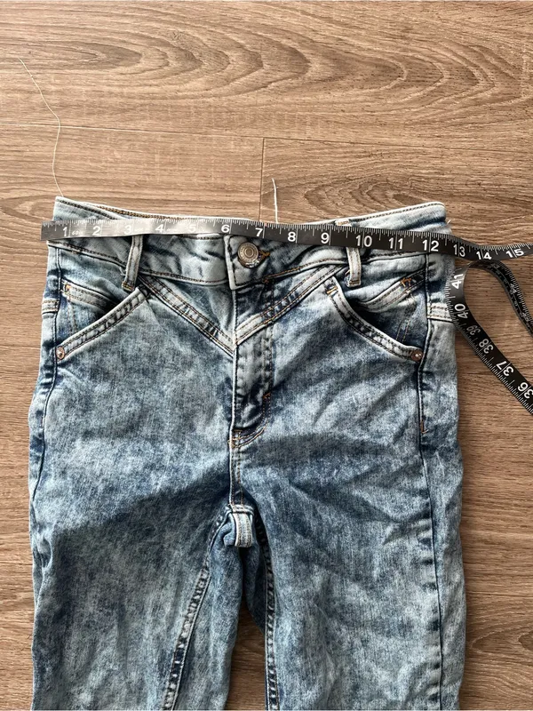 We The Free Riley Seamed Jeans Womens 26 Blue Acid Wash Skinny Stretch High Rise - Image 8