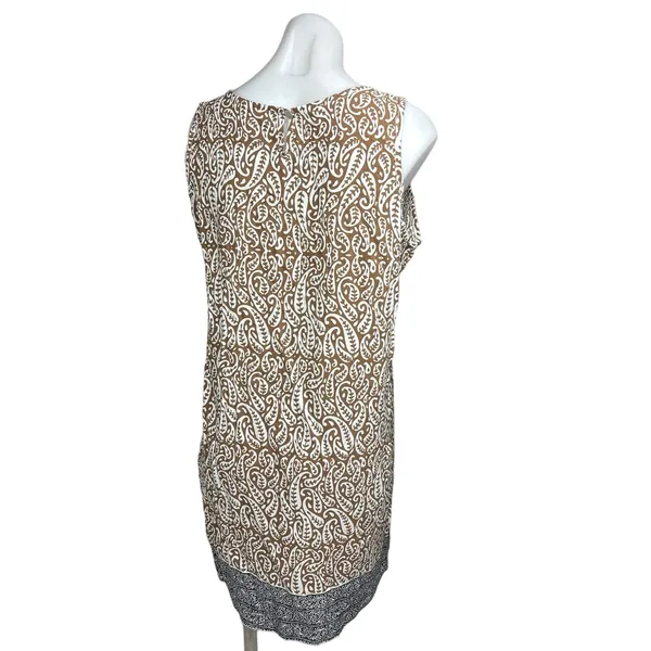 Made With Love Paisley Colorblock Print Sleeveless Boho Shift Mini Dress Size M - Image 3