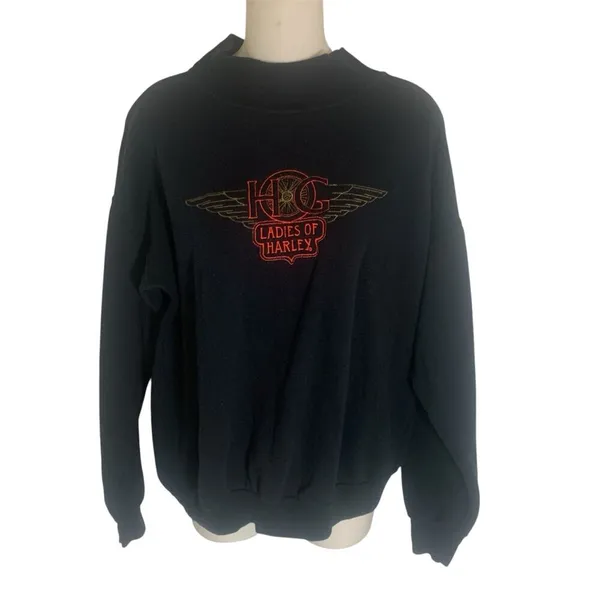 Harley Davidson HOG Vintage Label Sweatshirt Harley Owners Size 2X - Image 2