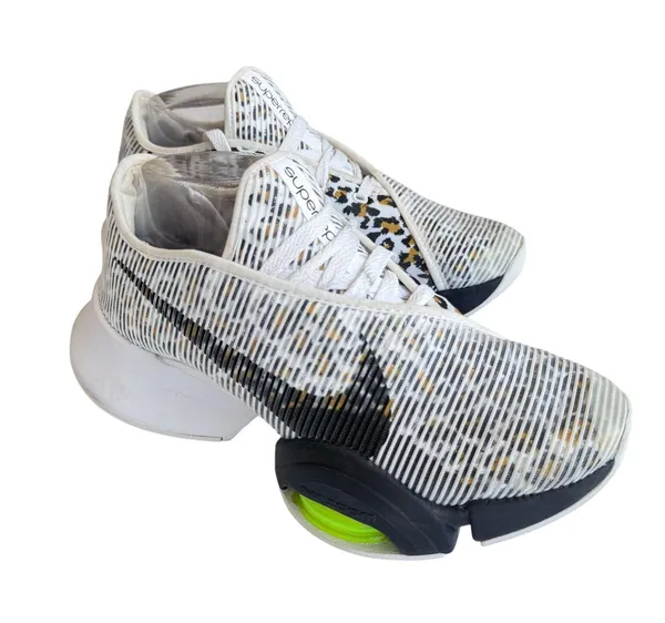 Nike SuperRep Cycle White Black Leopard Print Indoor Cycling Shoes SZ 8 - Image 3