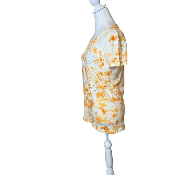 PINK Victoria's Secret University Of TN Orange White Tie Dye Shirt Large College - Image 3
