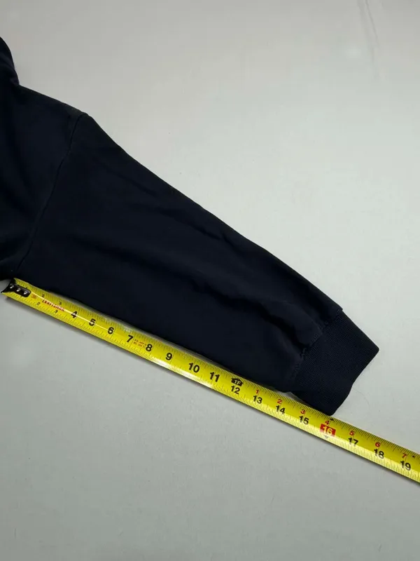H&M Divided Cropped Half-Snap Mock Neck Sweatshirt in Navy Blue - Image 10