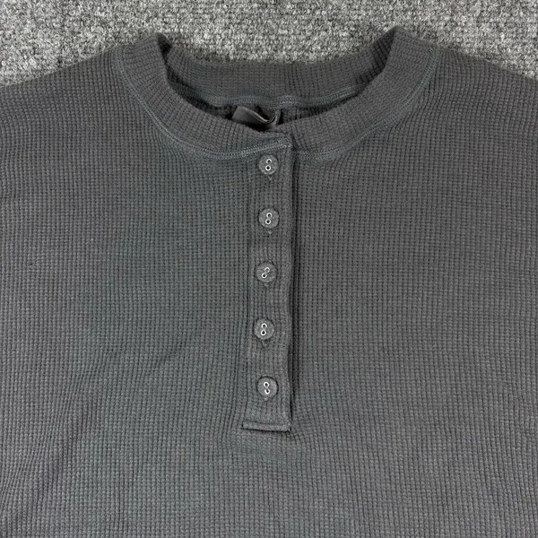 SKIMS Waffle Henley Long Sleeve Crop Top Size XS‎ - Image 3