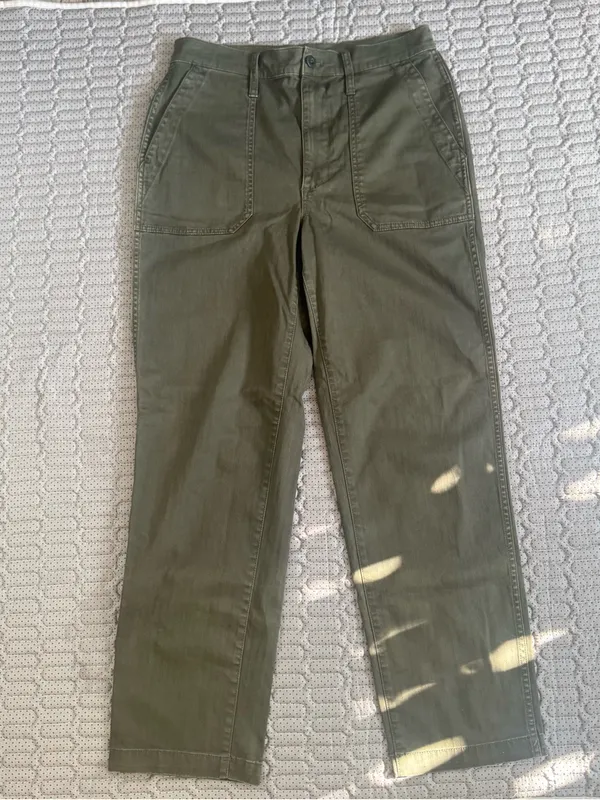 Madewell Olive High-Rise Utility Ankle Pants - Image 2
