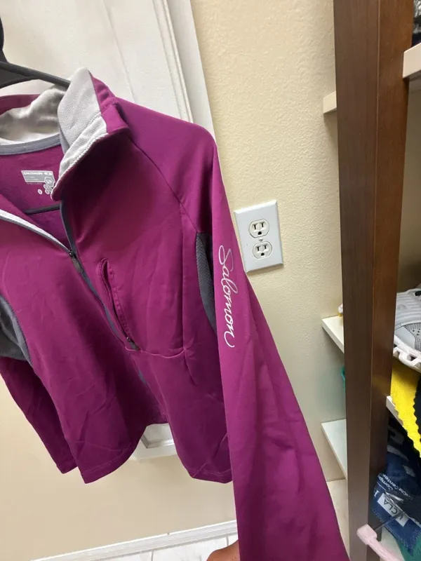 Salomon ActiLite Full Zip Softshell Running Jacket Purple - Image 4