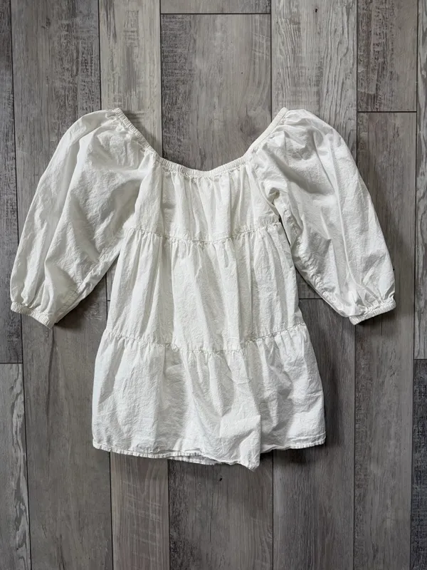 Billabong Love Crush Babydoll Square Neck Puff Sleeve Cotton dress size small - Image 6