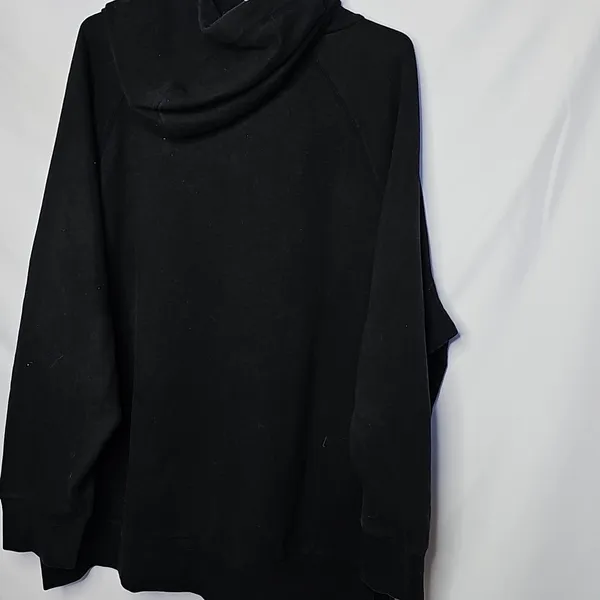PINK Victoria's Secret Black Pullover Hooded Hoodie sequin Sweatshirt Sz Large - Image 5