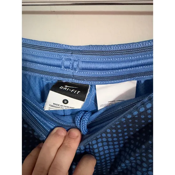 Nike Dri-FIT Shorts Womens Small Blue Polka Dot Dotted Athletic Running Gym - Image 2