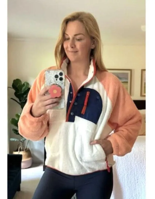 FREE PEOPLE Hit The Slopes Colorblock Pullover Sport Canvas Combo Size X-Small - Image 2
