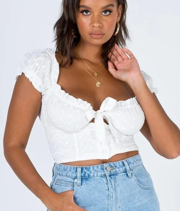 Elouise Crop Top White - Image 2