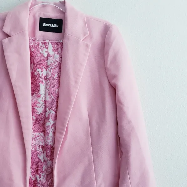 Blackmilk Pink Blazer Jacket Office Attire - Image 3