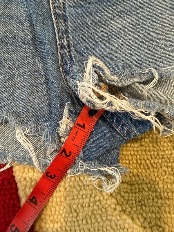 American Eagle Outfitters Highest Rise Mom Shorts Denim Jean Shorts Distressed 0 - Image 2