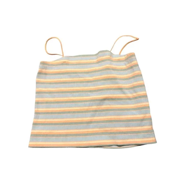 American Eagle Striped Ribbed Cami Tank Top Womens Medium Pastel Multi-Color - Image 2