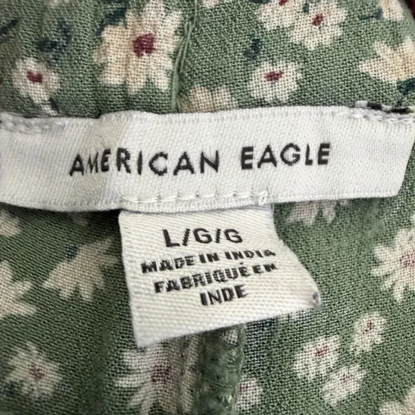 American Eagle Women's L Green Ditsy Floral Tiered Maxi Skirt Cottagecore Boho - Image 7