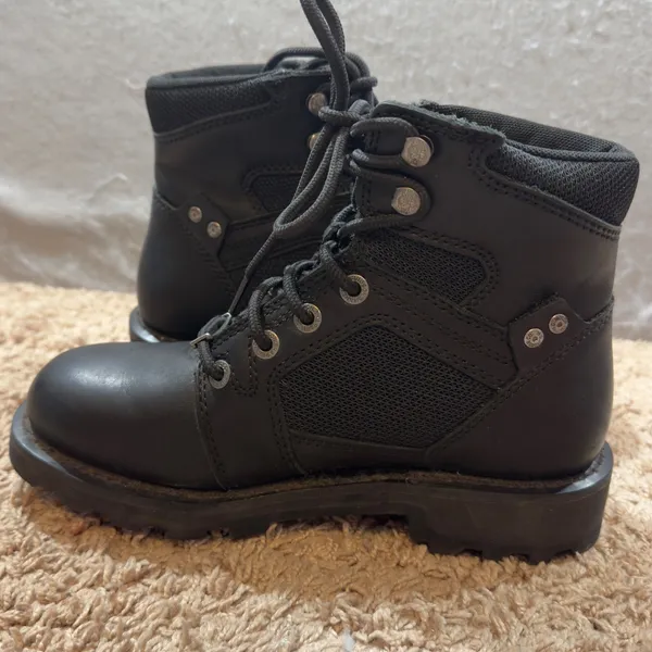 1520 | Harley-Davidson Leather Mesh Lace‎ Up Motorcycle Riding Boots Womens 6 - Image 7