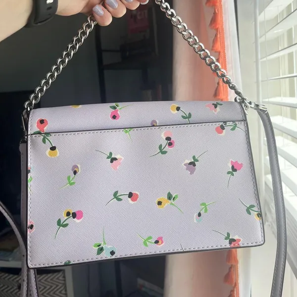 Kate Spade Purple Crossbody Bag with Floral Design - Image 2