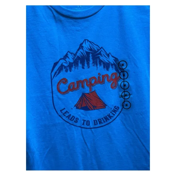Women’s Camping Leads to Drinking Tee | Points North | Medium | NWT Blue - Image 2