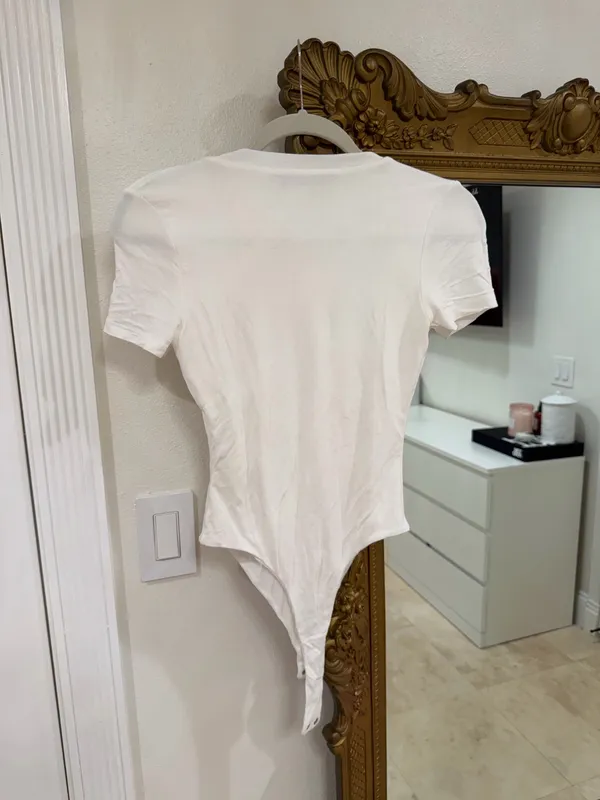 Naked Wardrobe White Bodysuit short sleeve  - Image 3