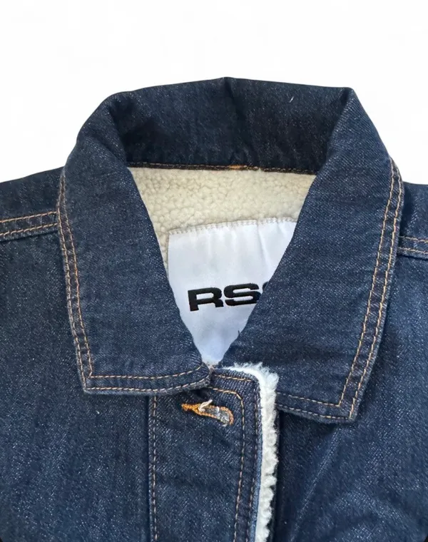 NWT RSQ Women’s Sherpa Lined Denim Jacket Large  - Image 8