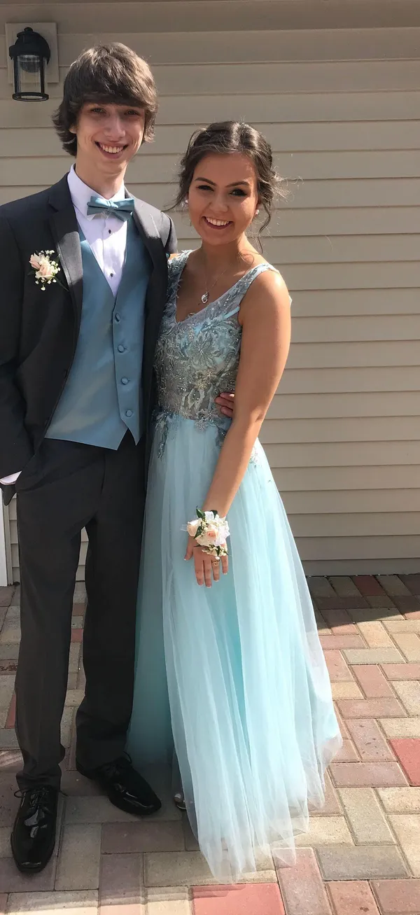 Blue Prom Dress Size 2 - Image 2