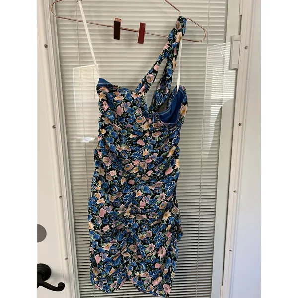 MORE TO‎ COME Maggie Twist Mini Dress in Blue Floral size M NWT - Image 9