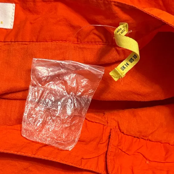 💙NWOT Maeve Anthropologie‎ Orange Pleated Poplin Shorts - Image 5