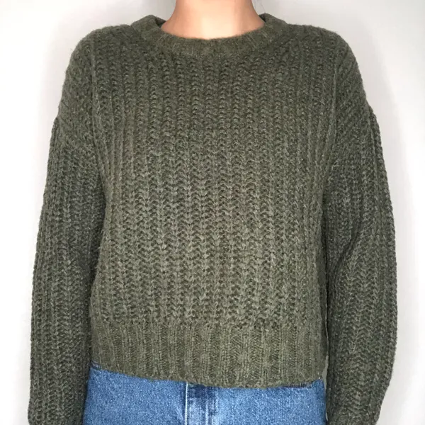 green knit american eagle wool sweater - Image 3
