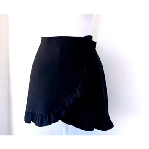 Black Ruffle Skort Mini Skirt Shorts Size L tennis pickleball golf - Image 4