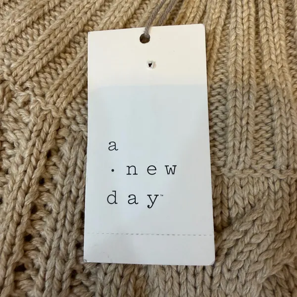 a new day Beige Cable Knit Turtleneck Sweater - Image 4