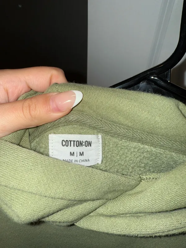 Matcha Green Cotton On Hoodie Medium - Image 2