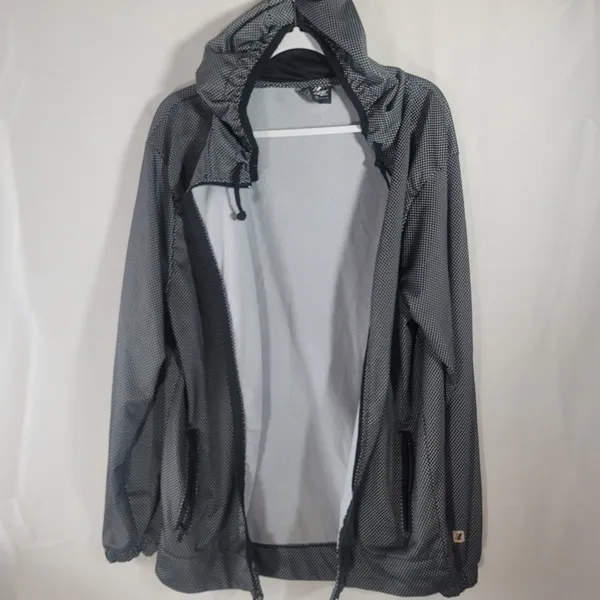 Cougar Sport Womens XL Full Zip Windbreaker Hoodie Track Jacket Gray Performance - Image 4