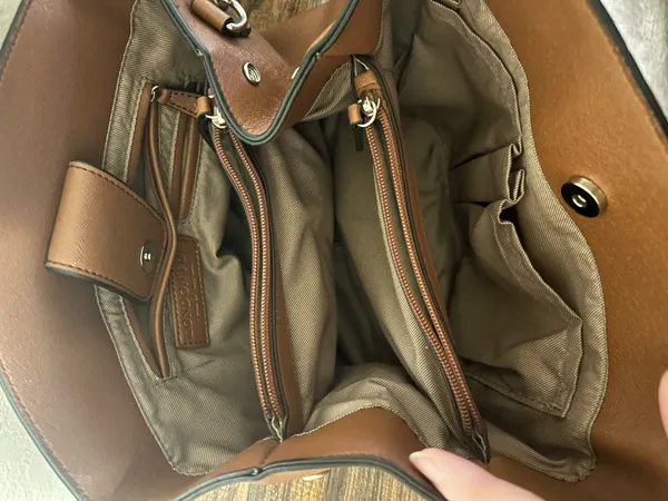 London Fog Brown Satchel Caramel - Image 5